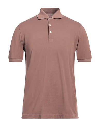 FEDELI Polo shirt Light brown 100% Cotton