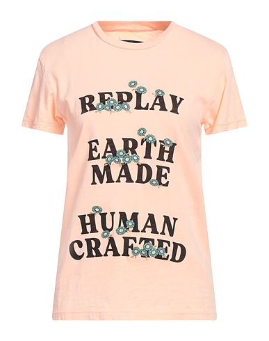 REPLAY T-Shirt Lachs 100% Baumwolle