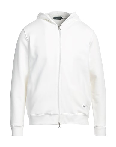 ZANONE Hooded track jacket BY SLOWEAR BIANCO 100% Cotton