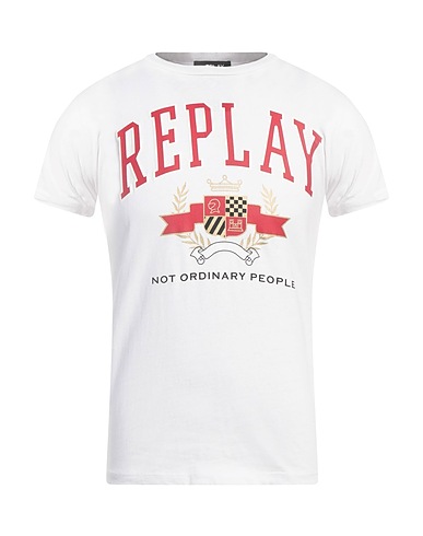 REPLAY T-Shirt Weiß 100% Baumwolle