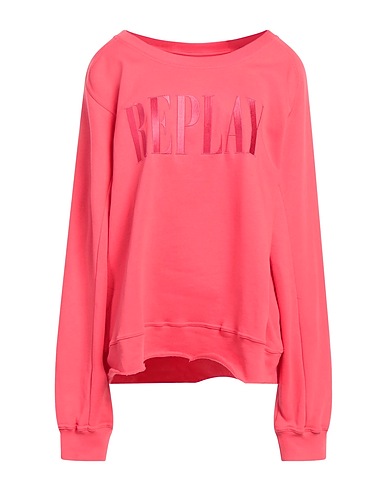 REPLAY Sweatshirt Coral 100% Cotton