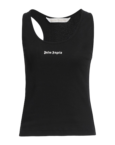 PALM ANGELS Vest NERO 93% Cotton, 7% Elastane, Polyester