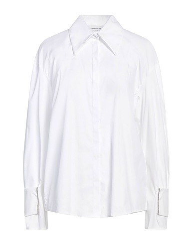 FABIANA FILIPPI Solid colour shirts & blouses White 78% Cotton, 18% Polyamide, 4% Elastane, Ecobrass