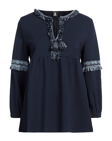 1-ONE Top Navy blue 69% Viscose, 25% Polyamide, 6% Elastane