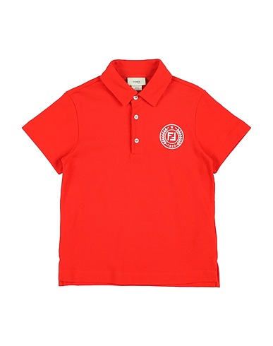 FENDI Polo shirt KIDS Red 100% Cotton, Polyester
