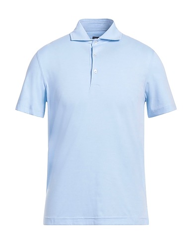 FEDELI Poloshirt Himmelblau 60% Baumwolle, 28% Nylon, 12% Elastan