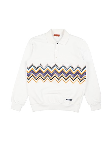 MISSONI KIDS Sweatshirt Off white 100% Cotton, Elastane, Polyamide, Polyester