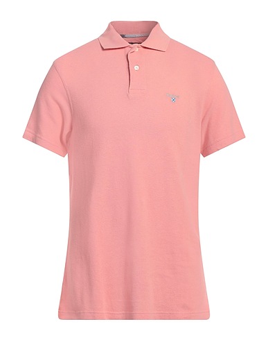 BARBOUR Polo shirt Pink 70% Cotton, 30% Linen