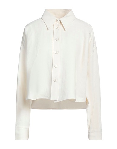 FABIANA FILIPPI Linen shirt Ivory 60% Linen, 26% Viscose, 14% Polyester