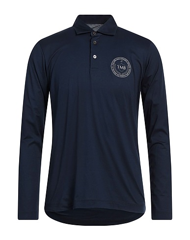 TOMBOLINI Polo shirt Midnight blue 100% Cotton
