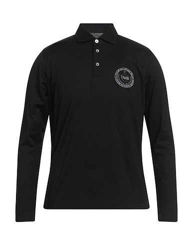 TOMBOLINI Polo shirt Black 100% Cotton