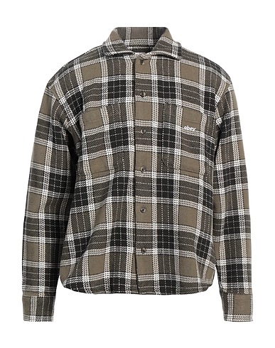 OBEY Checked shirt Military green 100% Cotton