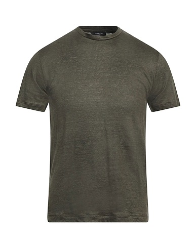 TOMBOLINI T-shirt Verde militare 100% Lino