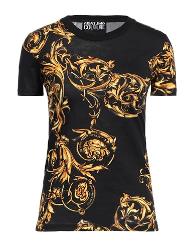 VERSACE JEANS COUTURE T-shirt Nero 100% Cotone