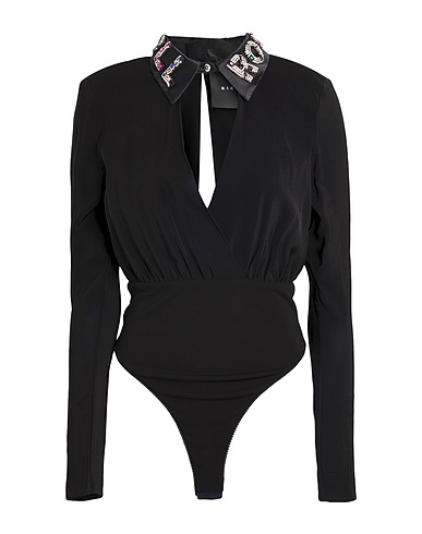 JOHN RICHMOND TOPWEAR Black 93% Viscose, 7% Elastane
