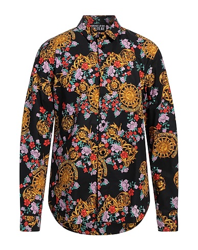 VERSACE JEANS COUTURE Patterned shirt Black 100% Cotton