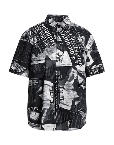 VERSACE JEANS COUTURE Patterned shirt NERO 100% Cotton