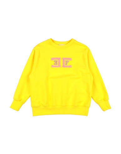 ELISABETTA FRANCHI Sweatshirt LA MIA BAMBINA Yellow 100% Cotton, Elastane