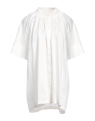 JIL SANDER Solid colour shirts & blouses White 50% Cotton, 50% Ramie
