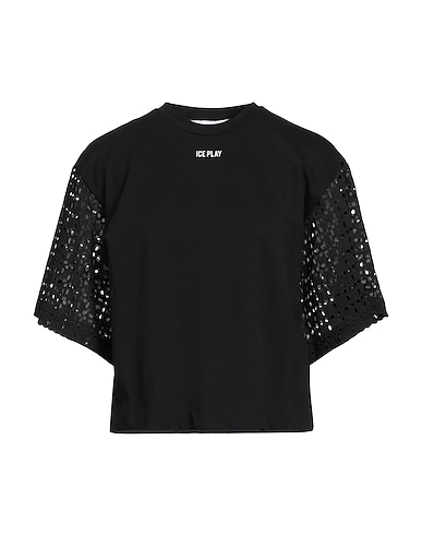 ICE PLAY T-shirt Black 100% Cotton, Polyester
