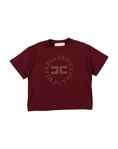 ELISABETTA FRANCHI T-shirt LA MIA BAMBINA Burgundy 94% Cotton, 6% Elastane