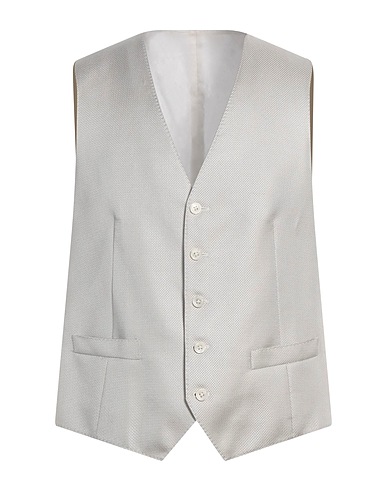 CORNELIANI Waistcoat Light grey 100% Silk