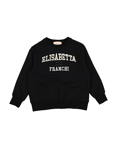 ELISABETTA FRANCHI Felpa LA MIA BAMBINA Nero 100% Cotone, Elastan