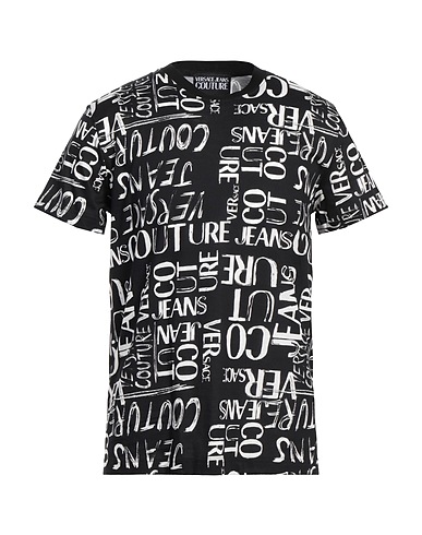 VERSACE JEANS COUTURE T-shirt Nero 100% Cotone