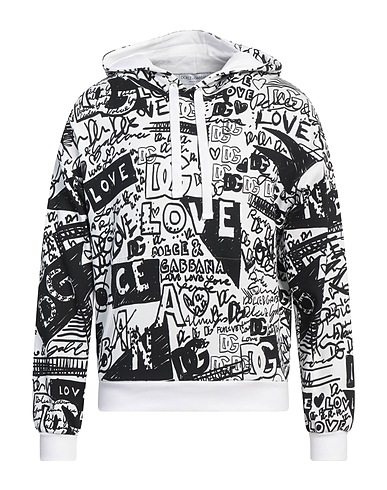 DOLCE&GABBANA Hoodie Weiß 100% Baumwolle, Elastan