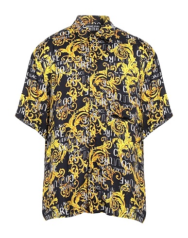 VERSACE JEANS COUTURE Patterned shirt Black 100% Viscose