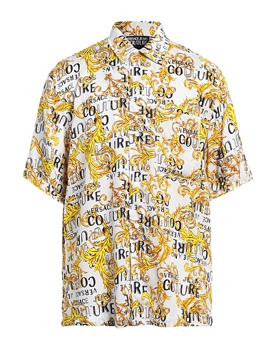 VERSACE JEANS COUTURE Patterned shirt White 100% Viscose