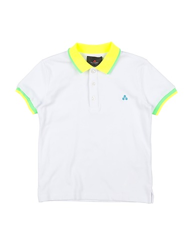 PEUTEREY Polo shirt White 96% Cotton, 4% Elastane
