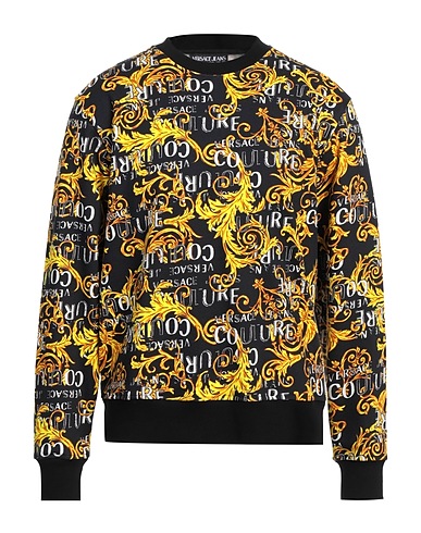 VERSACE JEANS COUTURE Sweatshirt Black 100% Cotton, Elastane