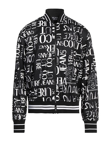 VERSACE JEANS COUTURE Sweatshirt Black 100% Polyester, Polyamide, Elastane