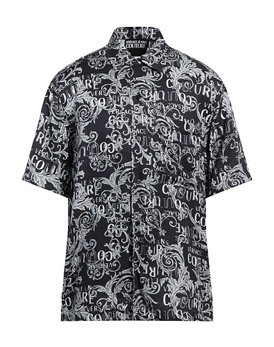 VERSACE JEANS COUTURE Patterned shirt Black 100% Viscose