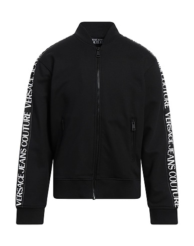 VERSACE JEANS COUTURE Felpa Nero 100% Cotone, Elastan