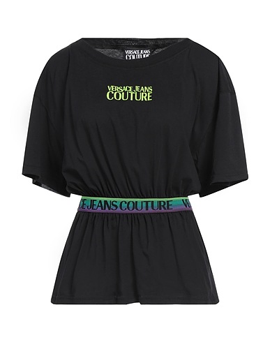 VERSACE JEANS COUTURE T-shirt Black 50% Cotton, 50% Polyamide