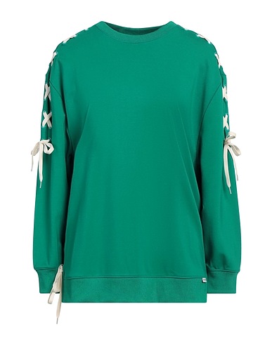 TWINSET Sweatshirt U&B	 Green 68% Viscose, 27% Polyamide, 5% Elastane