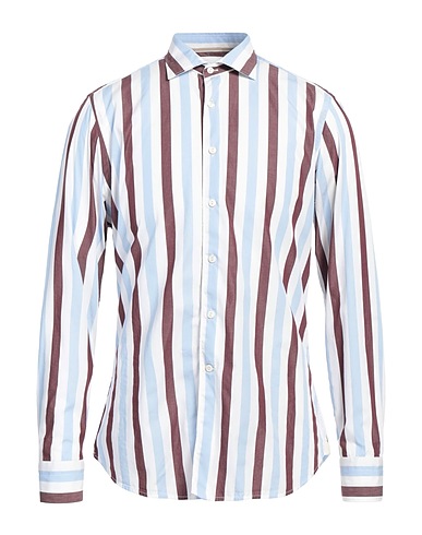 TINTORIA MATTEI 954 Striped shirt Sky blue 100% Cotton