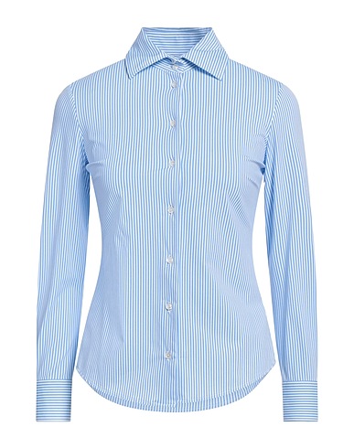 BRIAN DALES Striped shirt Light blue 87% Polyamide, 13% Elastane