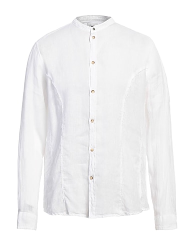 BERNA Camicia in lino Bianco 100% Lino