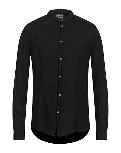 BERNA Camicia in lino Nero 100% Lino