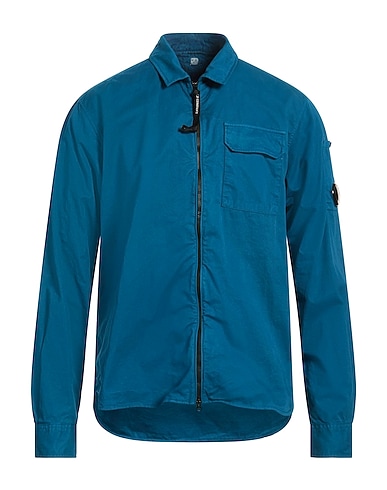 C.P. COMPANY Μονόχρωμο πουκάμισο VERDE PETROLIO 100% Βαμβάκι