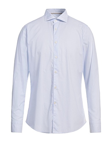 TINTORIA MATTEI 954 Striped shirt Sky blue 100% Cotton