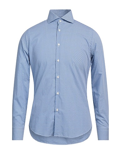 GMF 965 Patterned shirt Blue 100% Cotton