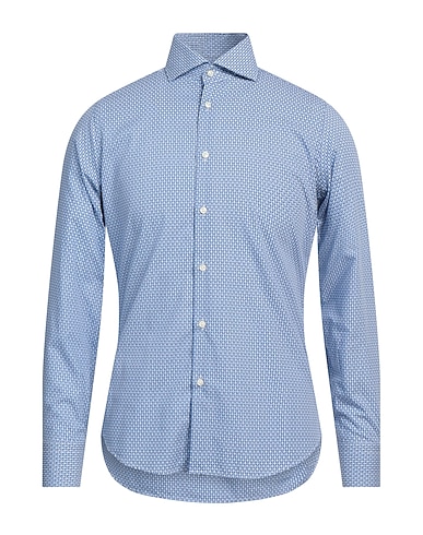 GMF 965 Patterned shirt BLU 100% Cotton