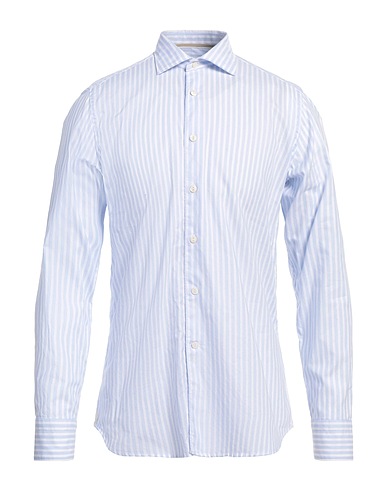 TINTORIA MATTEI 954 Striped shirt Sky blue 100% Cotton