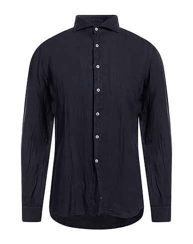 FAY Linen shirt Navy blue 100% Linen