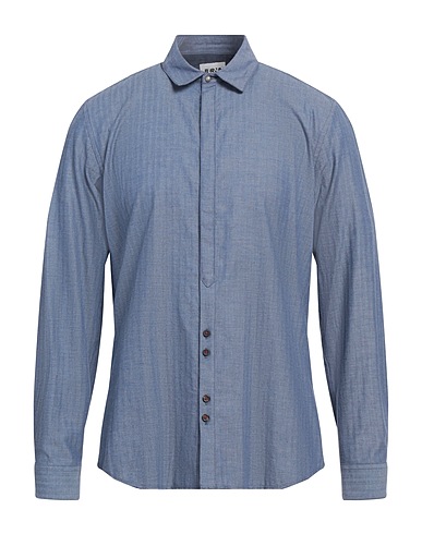 BERNA Patterned shirt Blue 100% Cotton