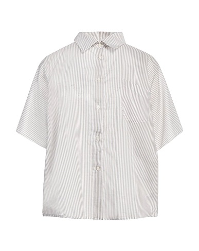 LE TRICOT PERUGIA ストライプ柄シャツ ライトグレー コットン 74% / シルク 26%